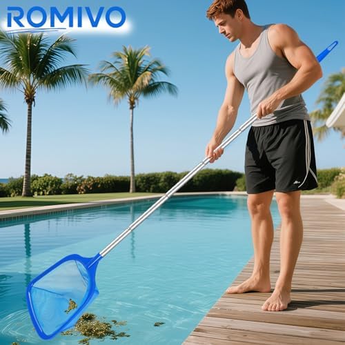 Pool Skimmer Net with Telescopic Pole – Fine Mesh - Image 3