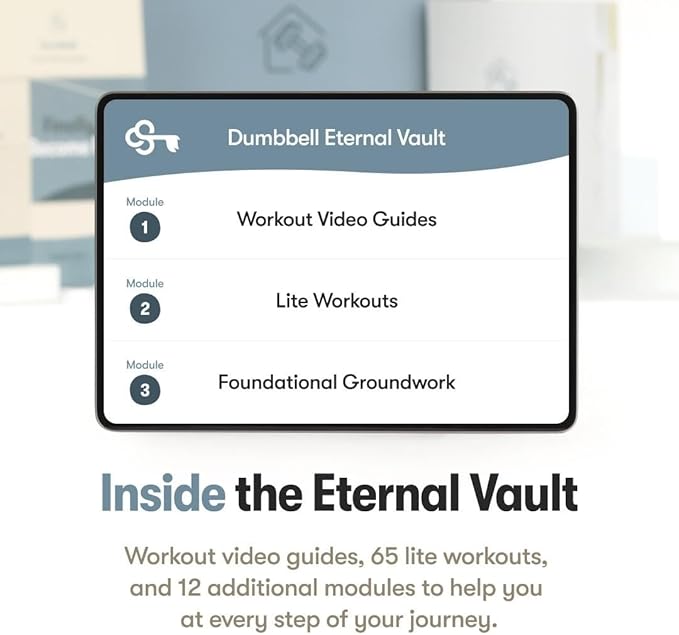 Dumbbell Phoenix Framework: Home Workout Series - Comprehensive Fitness System with Transformation Journal, Elevate Card Deck, Burndown Tracker, Digital Vault Access, and Accountability System -