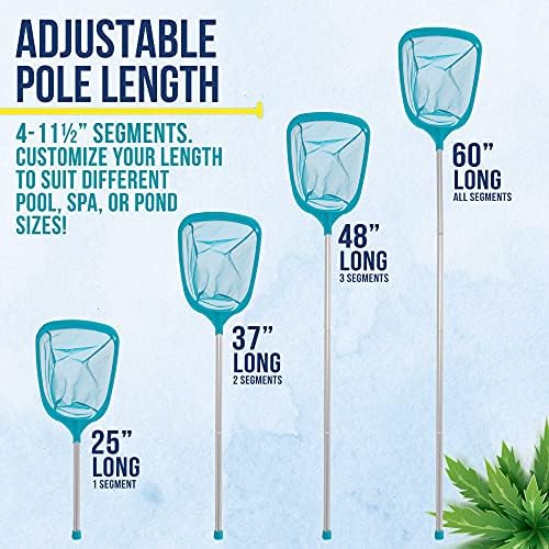 U.S. Pool Supply Swimming Pool 5 Foot Leaf Skimmer Net - Image 4