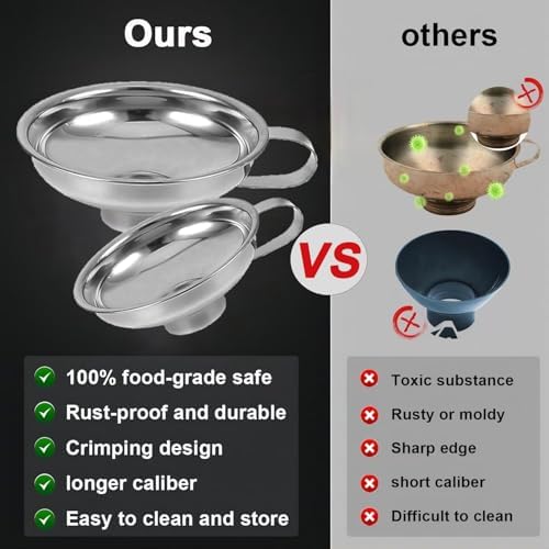Stainless Steel Food Canning Funnels - Image 4