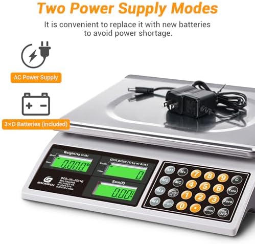 Price Computing Scale 66lb Digital Commercial Produce Scale - Image 6