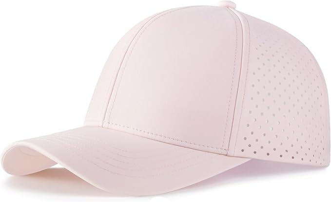 VOBOOM Men Quick Dry Baseball Cap Laser Cut Mesh Ball Curved Brim Snapback Hat