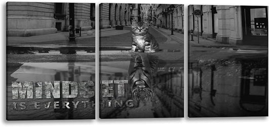 3 Panels Motivational Canvas Wall Art Inspirational Wall Art Entrepreneur Quotes Poster Print Artwork Painting Picture for Framed Home Decoration Living Room office bedroom 36''W x 16''H