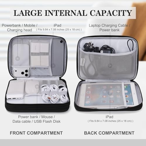 FYY Electronic Organizer, Travel Tech Pouch Bag, Extra Large - Image 3