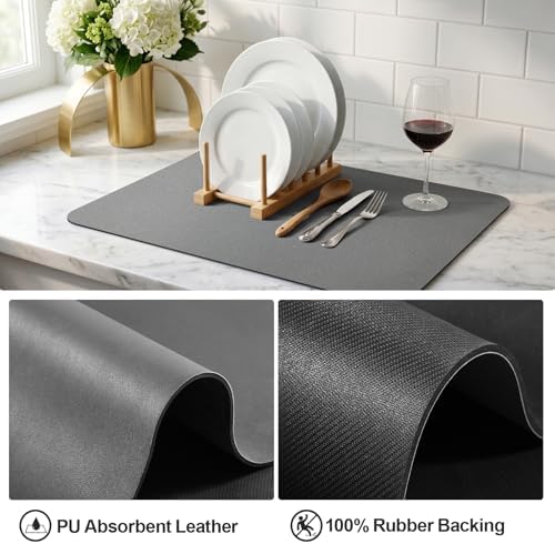Ecotrim - Dish Drying Mat for Kitchen Counter | Coffee Bar Mat for Countertops - Image 4