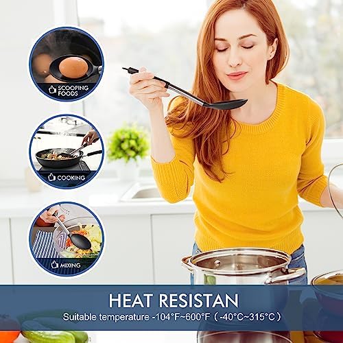 HOTEC 2-Pack Large Silicone Cooking Spoon - Image 4