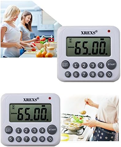 XREXS Digital Kitchen Timer Magnetic Countdown Up Cooking Timer Clock - Image 6