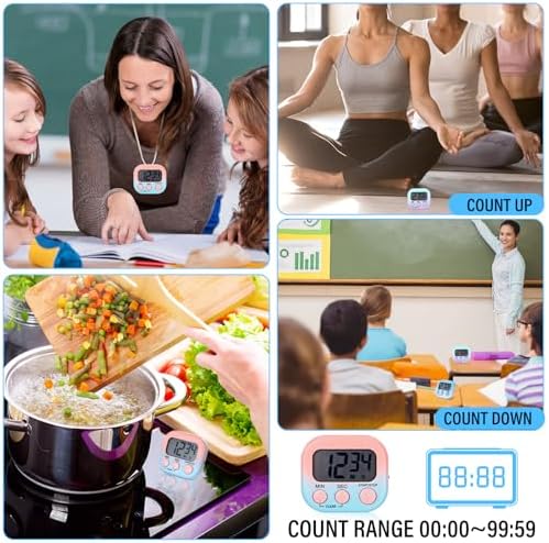 Weewooday 24 Pcs Digital Kitchen Timer Bulk, Gradient Color - Image 6