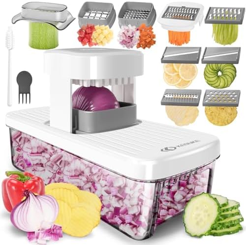 KEOUKE 8-in-1 Vertical Vegetable Chopper Mandoline Slicer by KEOUKE