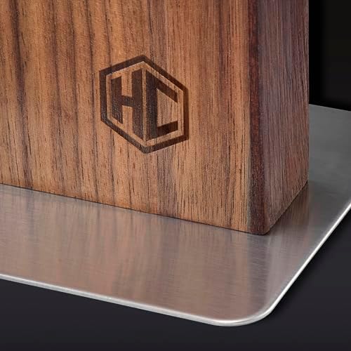 HexClad 13" Magnetic Walnut Kitchen Knife Block Holder - Image 4