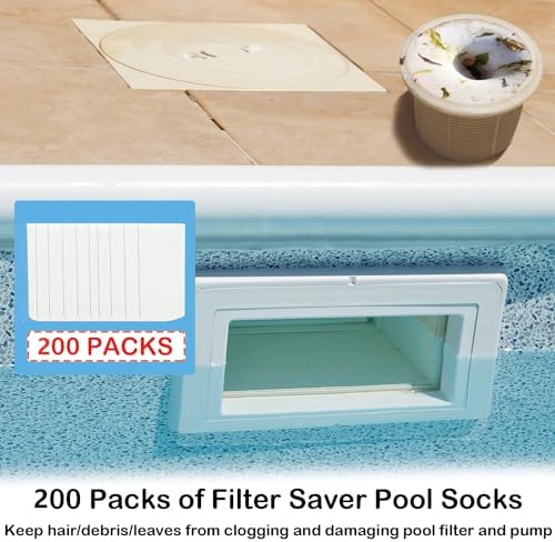 200 Pack Pool Skimmer Socks, Reusable Pool Socks - Image 2