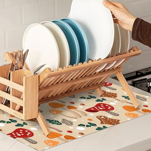 Funny Mushrooms Dish Drying Rack Mats Decor - Image 7