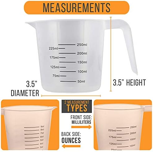 U.S. Kitchen Supply Plastic Measuring Cups - 8 oz - Image 3
