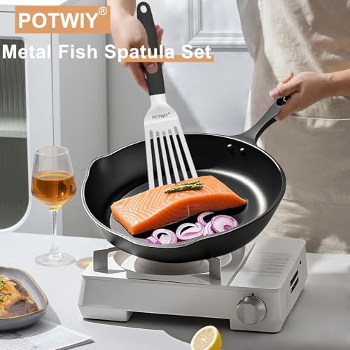 Stainless Steel Fish Spatula, 11.3" Slotted - Image 5