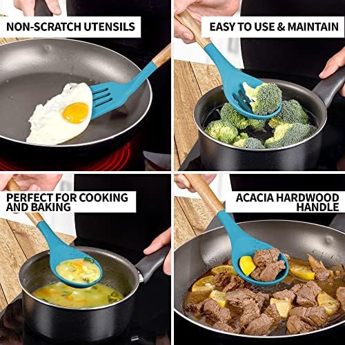 Zulay Kitchen 5 Piece Silicone Utensil Set - Image 3