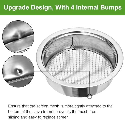 Soil Sieve Sifter Set Stainless Steel, Garden Sieve Set - Image 3