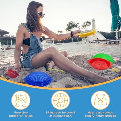 OJYUDD 8 Pack Plastic Sand Sieves - Image 4