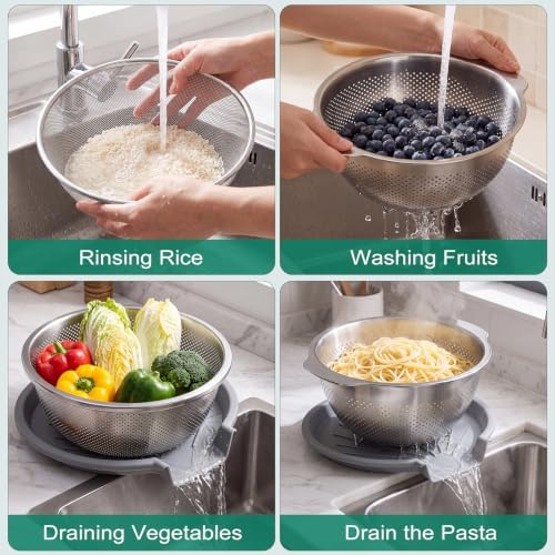 Stainless Steel Colander Set - Image 6