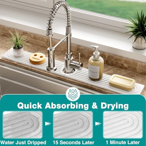 DK177 Diatomite Fast Drying Faucet Mat - Image 4