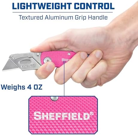 Sheffield 12346 Lock Back Utility Knife 4 Pack - Image 4