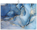 Blue Gold Marble Dish Drying Rack Mat by UIUPRO