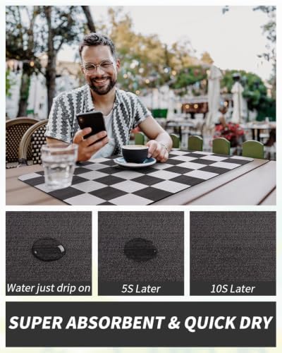 AMOAMI Dish Drying Mat for Kitchen Counter-Coffee Mat Bar Accessories, Hide - Image 4
