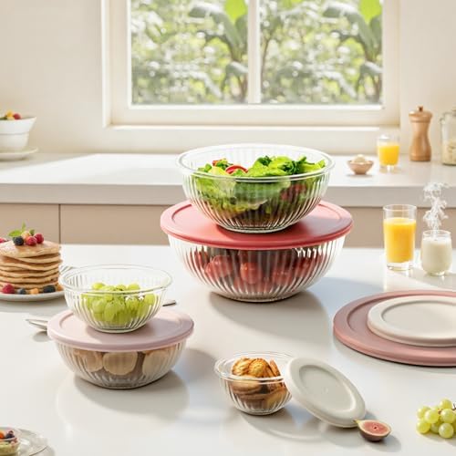Glass Mixing Bowls with Lids Sets - Image 5