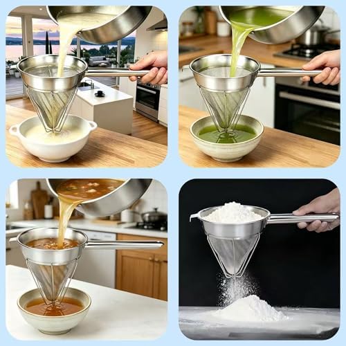 10-Inch Stainless Steel Fine Mesh Chinois Strainer - Image 5