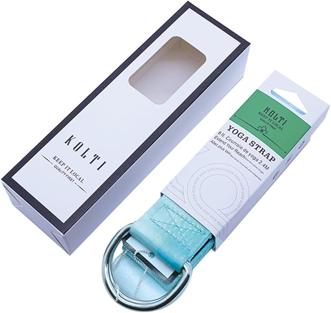 Yoga Exercise Adjustable Straps 8FT with Durable D-Ring for Pilates & Gym Workouts | Hold Poses, Stretch, Improve Flexibility & Maintain Balance