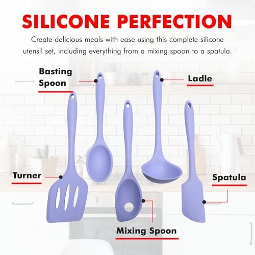 Chef Craft - Premium Silicone Kitchen Tools and Utensils Set, Non-Scratch - Image 4