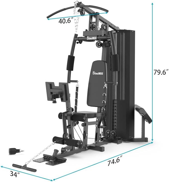 SincMill Home Gym Multifunctional Full Body Workout Equipment for Home Exercise Fitness