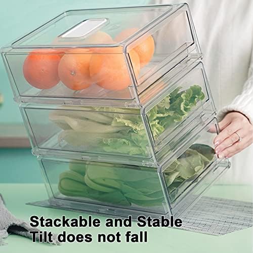 YekouMax Pantry Organizers and Storage Bins, Refrigerator Organizer, Plastic - Image 5