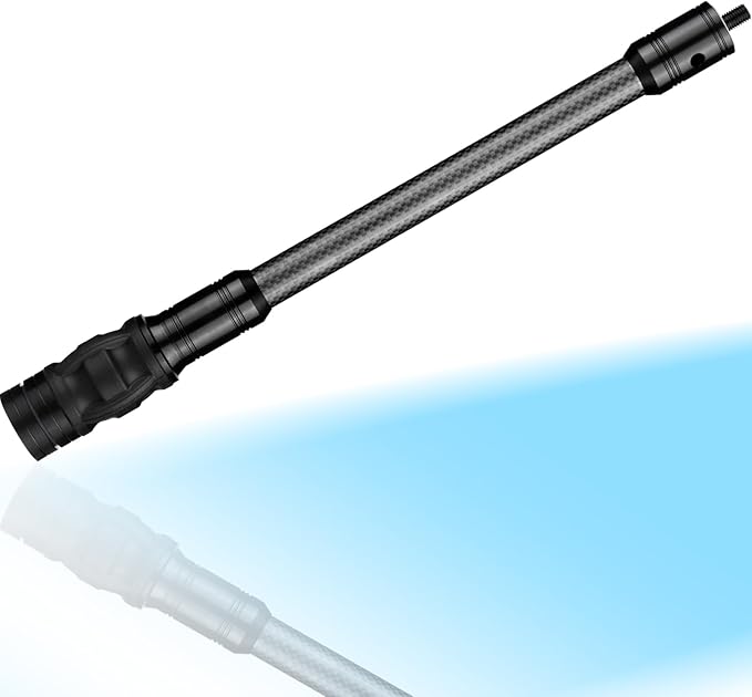 Archery Bow Stabilizer for Compound Bow, Carbon Fiber Bow Balance Bar, Damping System and Weights Kit, 6/8/10/12/in