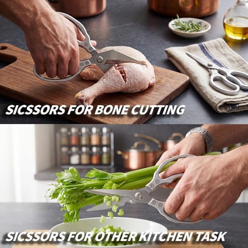 Kitchen Scissors, Kitchen Shears, Sharp Meat Cutting Scissor Dishwasher Safe - Image 3
