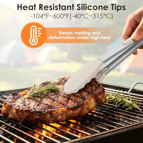 HOTEC Stainless Steel Kitchen Tongs - Image 3
