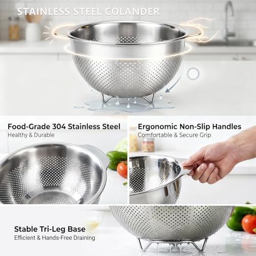 Stainless Steel Colander for Kitchen - Image 6