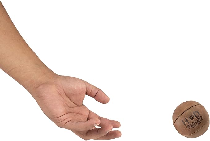 Hide & Drink, Stress Ball, Relieve Fidgeting and Anxiety, Exercise Hand, Squishy Tension Accessory, Great for The Office, Classic Style, Full Grain Leather, Handmade, Single Malt Mahogany