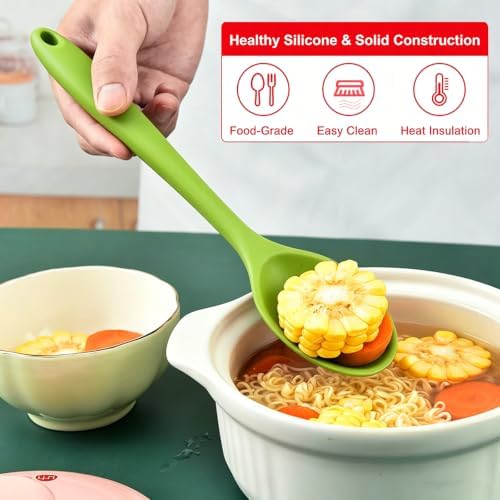 2-Pack Silicone Cooking Spoons - Image 2