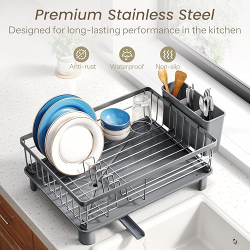 SNTD Dish Drying Rack for Small Kitchen Counter - Image 5