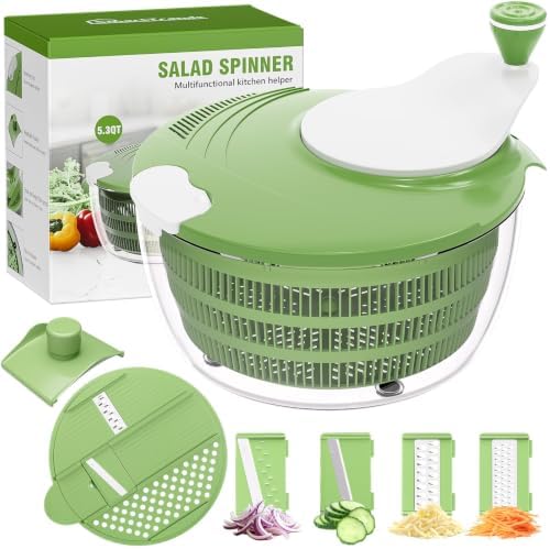 Salad Spinner, 5.3 QT Lettuce Spinner by Unknown