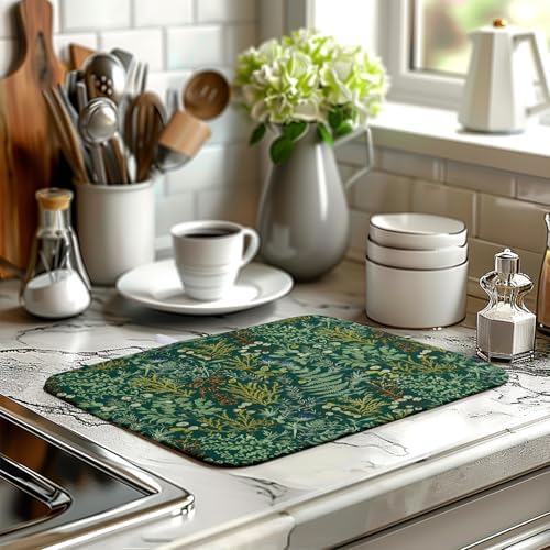 Dark Green Plant Dish Drying Mat - Image 6