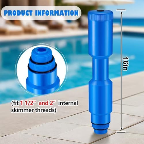 1 Pack 16 in Pool Skimmer Plug for 1-1/2 in & 2 in Threaded Skimmers - Image 2