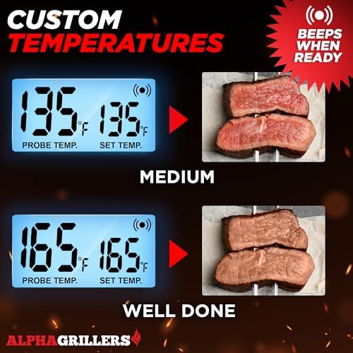 Alpha Grillers Meat Thermometer Digital, Wired Probe - Image 4