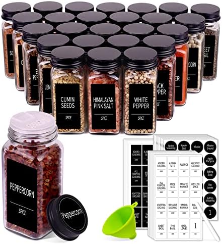 Churboro 36 Pack Glass Spice Jars by Churboro