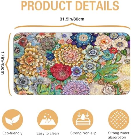 Kitchen Countertop Dish Drying Mat, Super Absorbent Coffee Bar Mat - Image 5