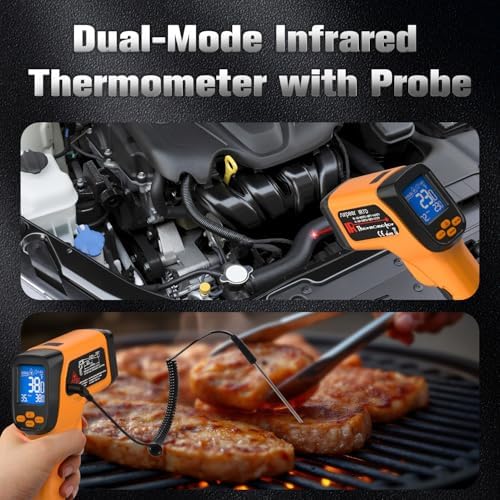 Infrared Thermometer Temperature Gun 1472°F, 12:1 Laser IR - Image 2