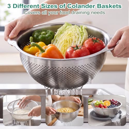 Stainless Steel Colander Set - Image 2