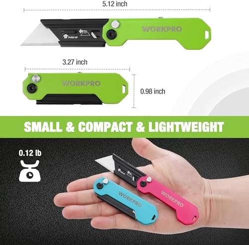 WORKPRO 3-Pack Folding Utility Knife - Image 6