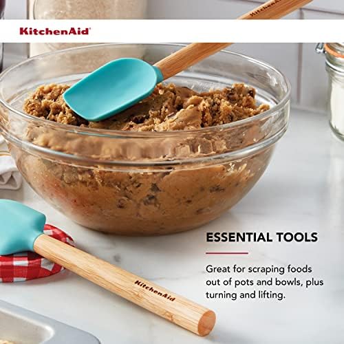 KitchenAid Bamboo Wood Handled MINI Spatula Set - Image 3