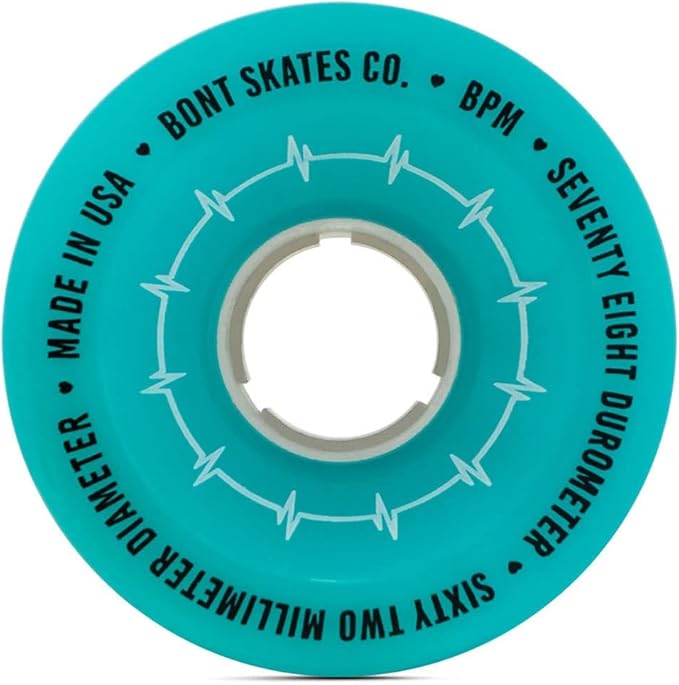 Bont Skates BPM Quad Roller Skate Outdoor Wheels - Suitable for Recreational Skating Asphalt Sidewalk Boardwalk Street - 62x35mm 78A, Made in USA
